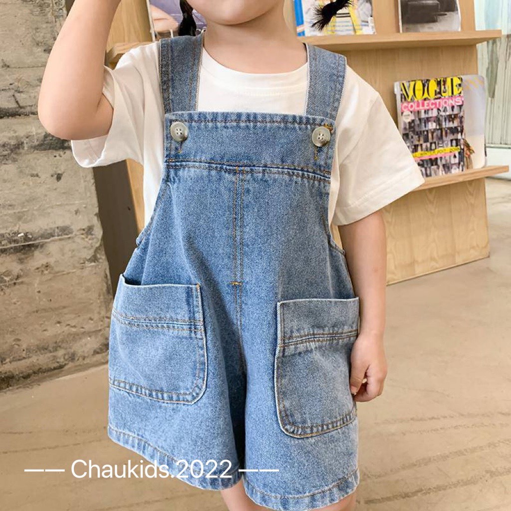 Set yếm jean cho bé