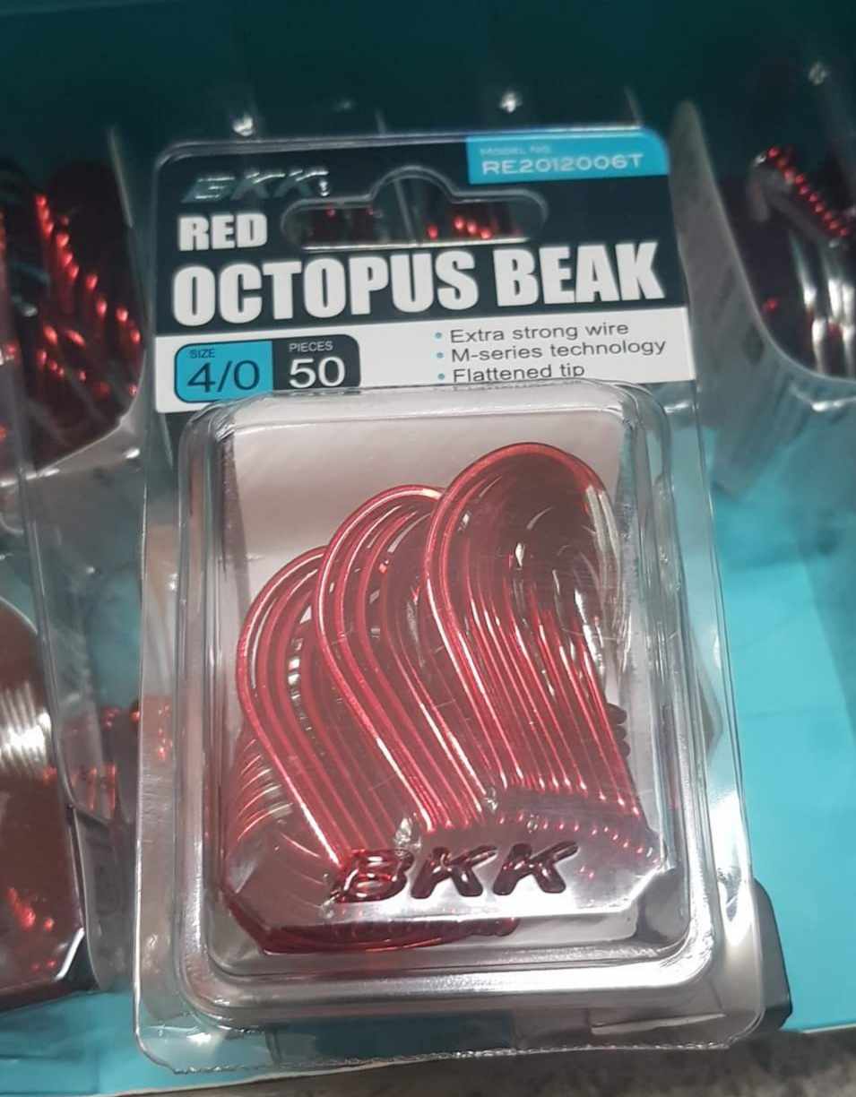 Lưỡi câu cá bkk red octopus chính hãng size số 2. số 3. số 4