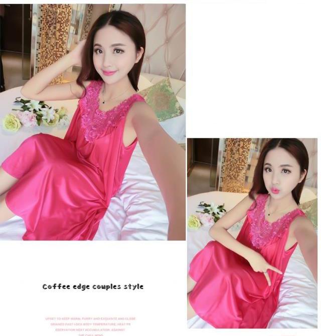 [HCM]Váy Ngủ Vải Phi Lụa Bóng A15 - BUMSTORE