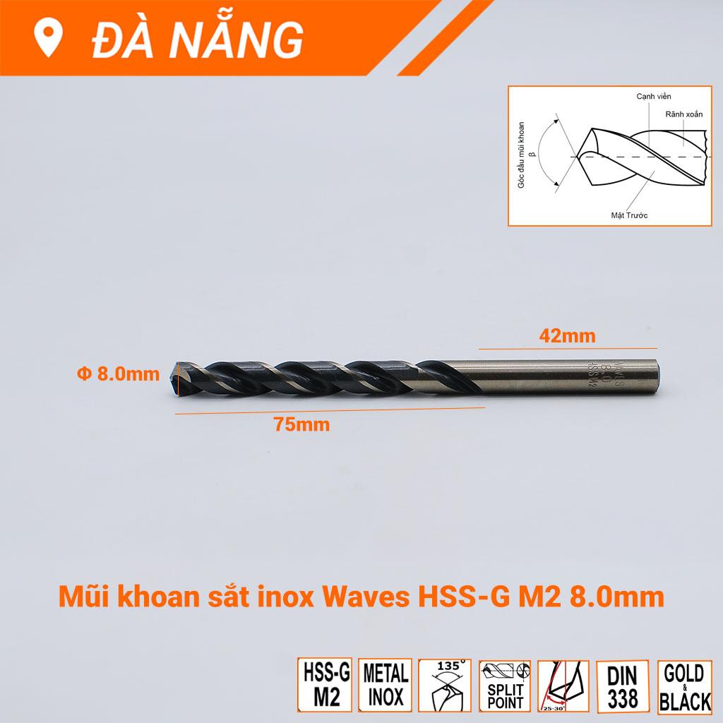Mũi khoan sắt inox Wave HSS 1-10mm