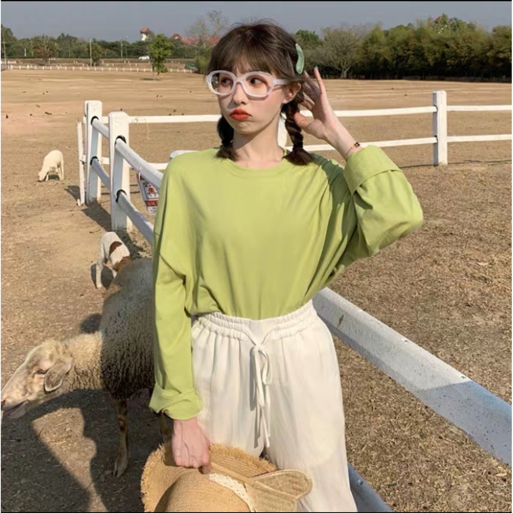 Áo Thun Tay Dài ( Có ảnh thật ) 🌸🌸--