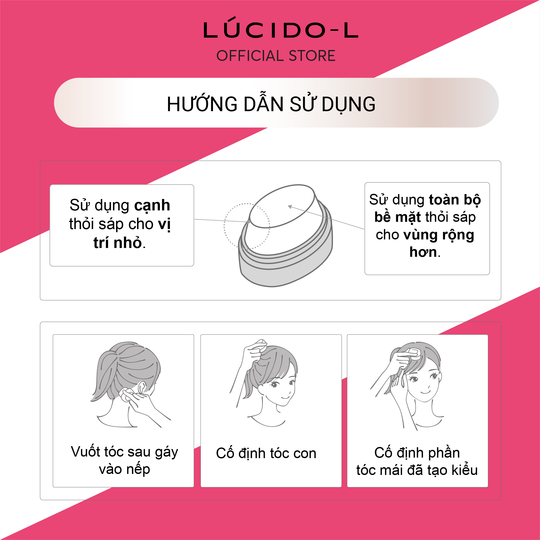 Sáp Vuốt Tóc Lucido-L Extra Hard vuốt tóc con vào nếp gọn gàng 13g
