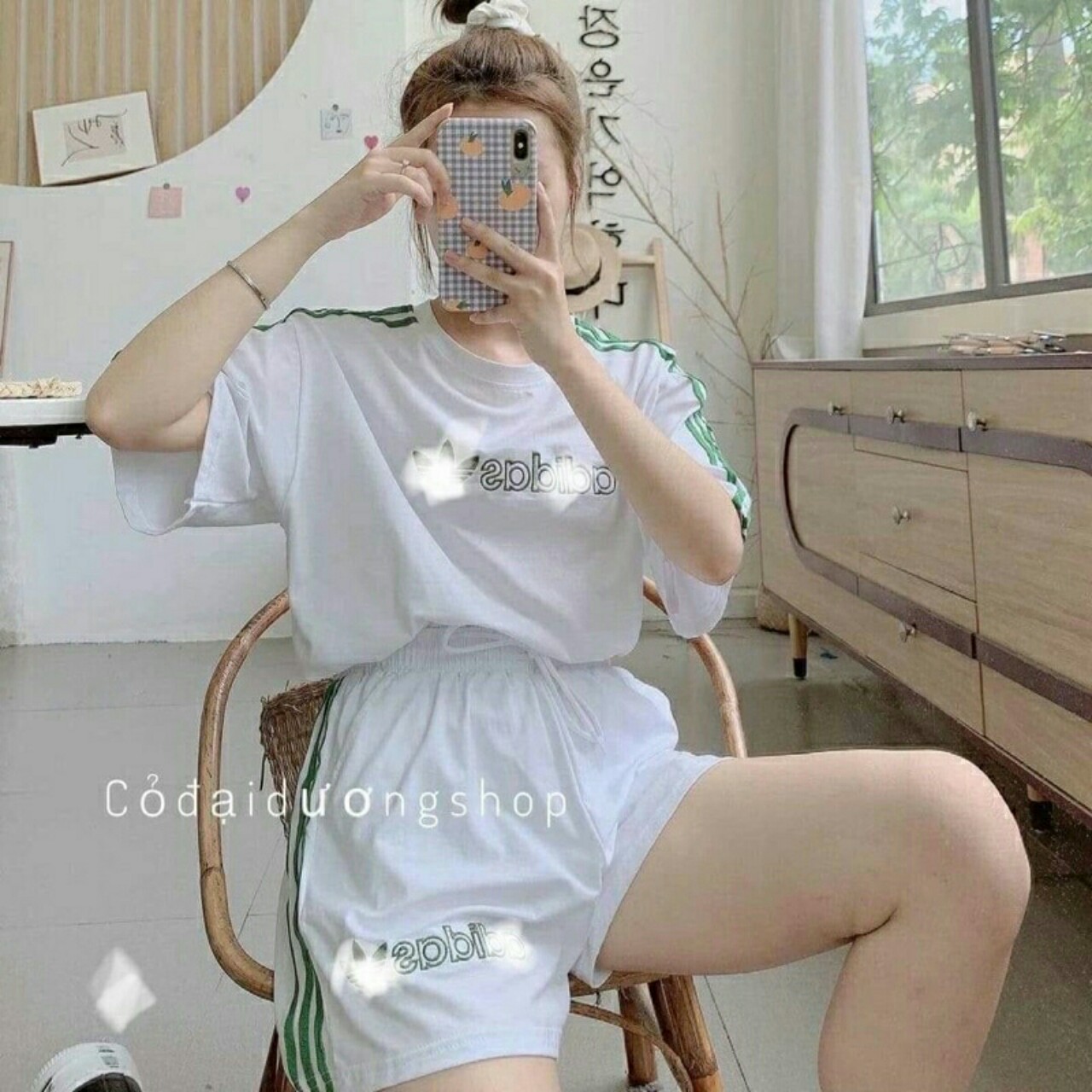 Bộ đùi thêu ngực ba sọc KA12