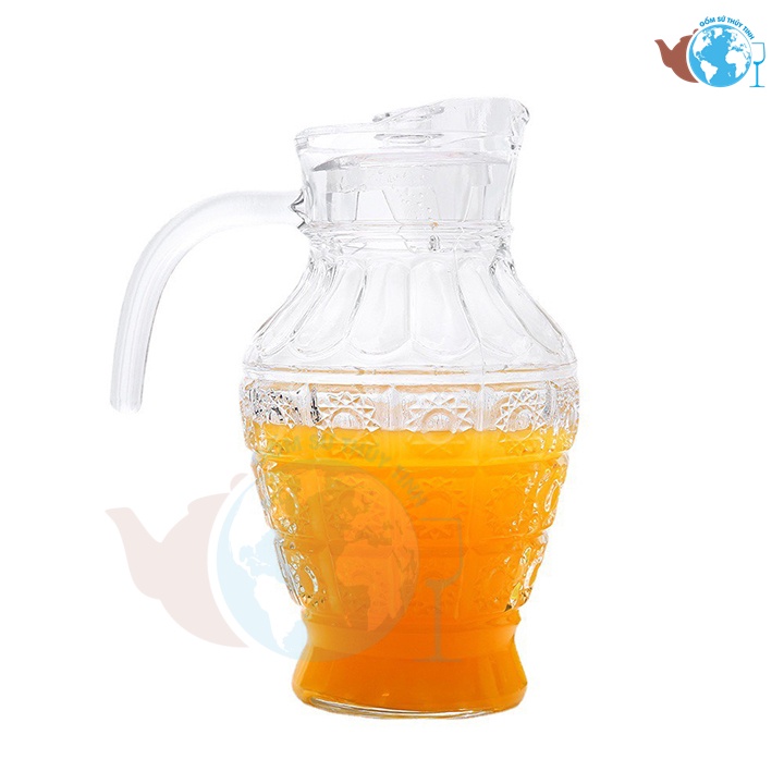 Bình rót thuỷ tinh nữ hoàng cao cấp, bình pha trà thuỷ tinh