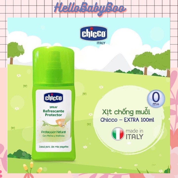 [CHÍNH HÃNG] Xịt Chống Muỗi Chicco Extra 100ml | Tránh Côn Trùng Cắn Bé