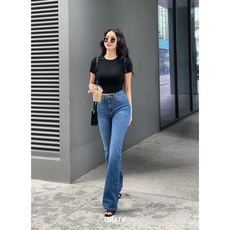 Quần jeans ống loe dáng dài V2 URATV