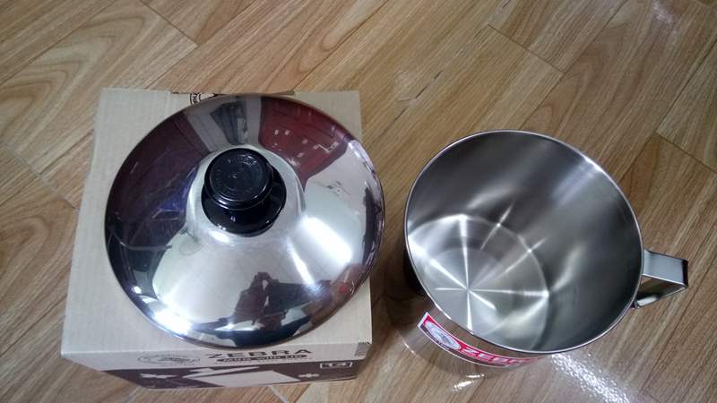 Ca nước Inox Thái Lan Zebra - Size 400ml - 2000ml