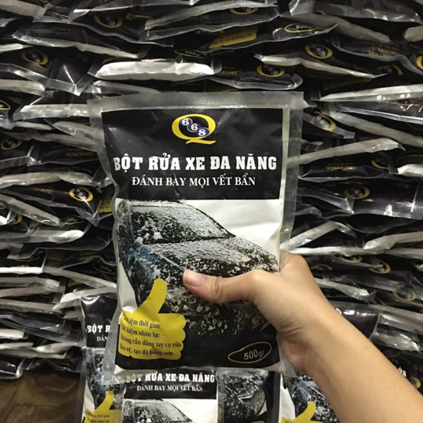 [1 bao 20 gói loại mạnh] Bột rửa xe không chạm Q668 tay vàng