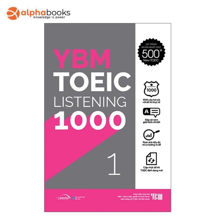 Sách Mới Alphabooks - YBM Actual Toeic Tests LC 1000 - Vol 1