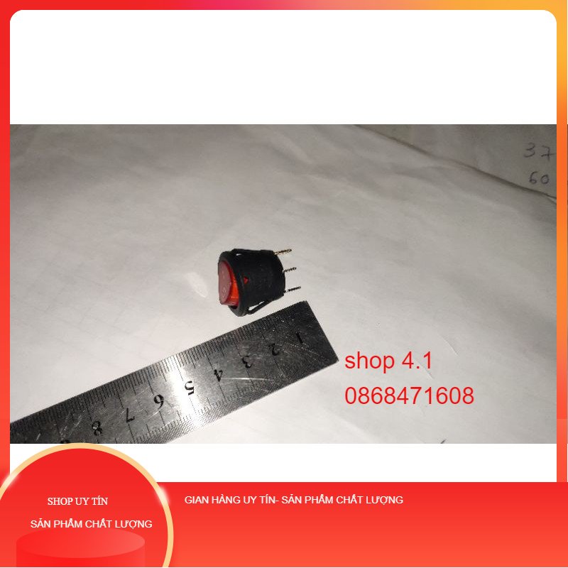 Công tắc bập bênh tròn đỏ - ON-OFF 2/3 chân