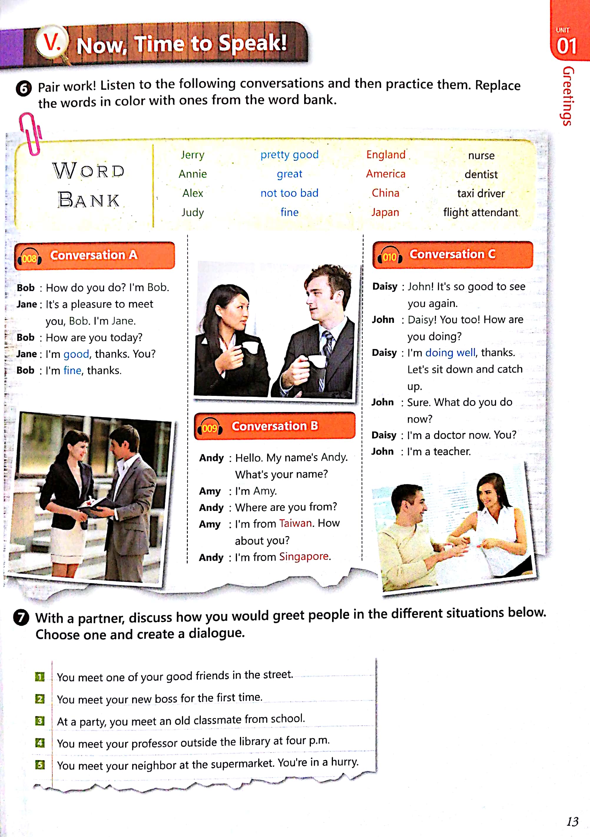 Fahasa - English Now 1 - Listening And Speaking (Kèm CD)