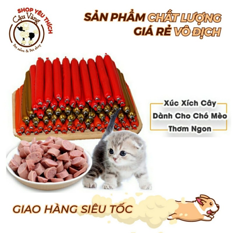 🌭 Xúc Xích Cho Chó Mèo Hamster Thú Cưng Giàu Dinh Dưỡng Giàu Vitamin, Đạm Bioline