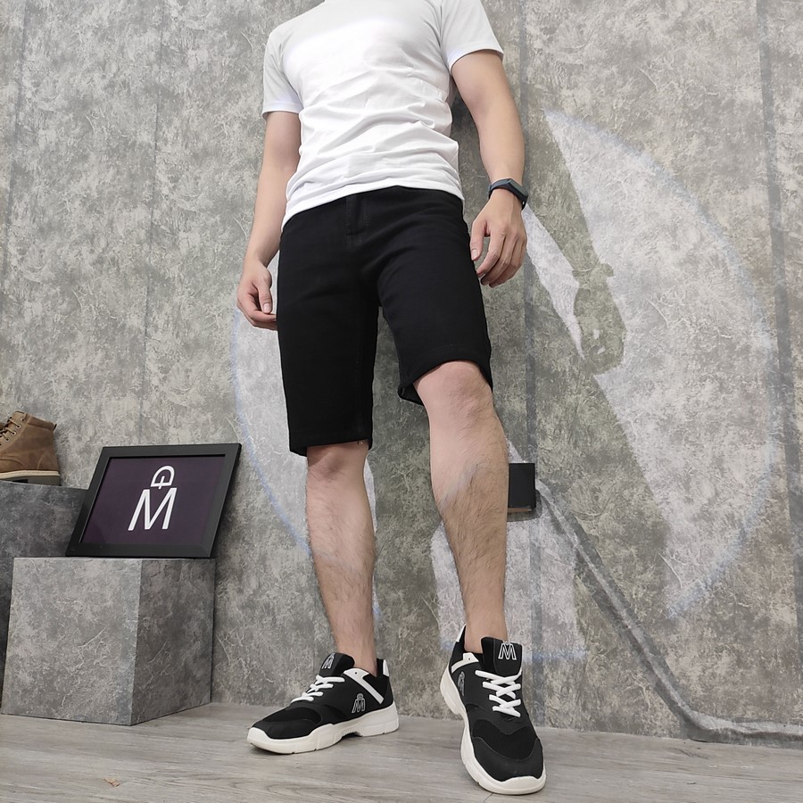 Quần short jean nam MĐ Q169 đen