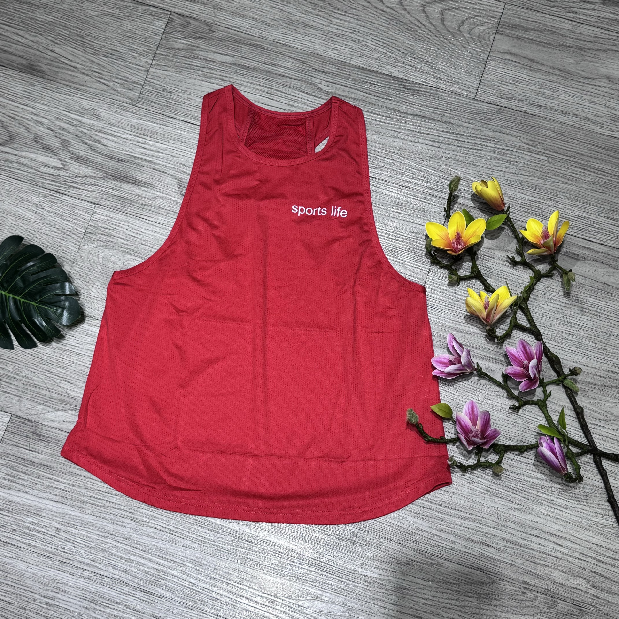 Áo tanktop tập gym yoga aerobic thể thao nữ chất liệu thun lưới co dãn 4 chiều thấm hút mồ hôi tốt Bin Sports A095