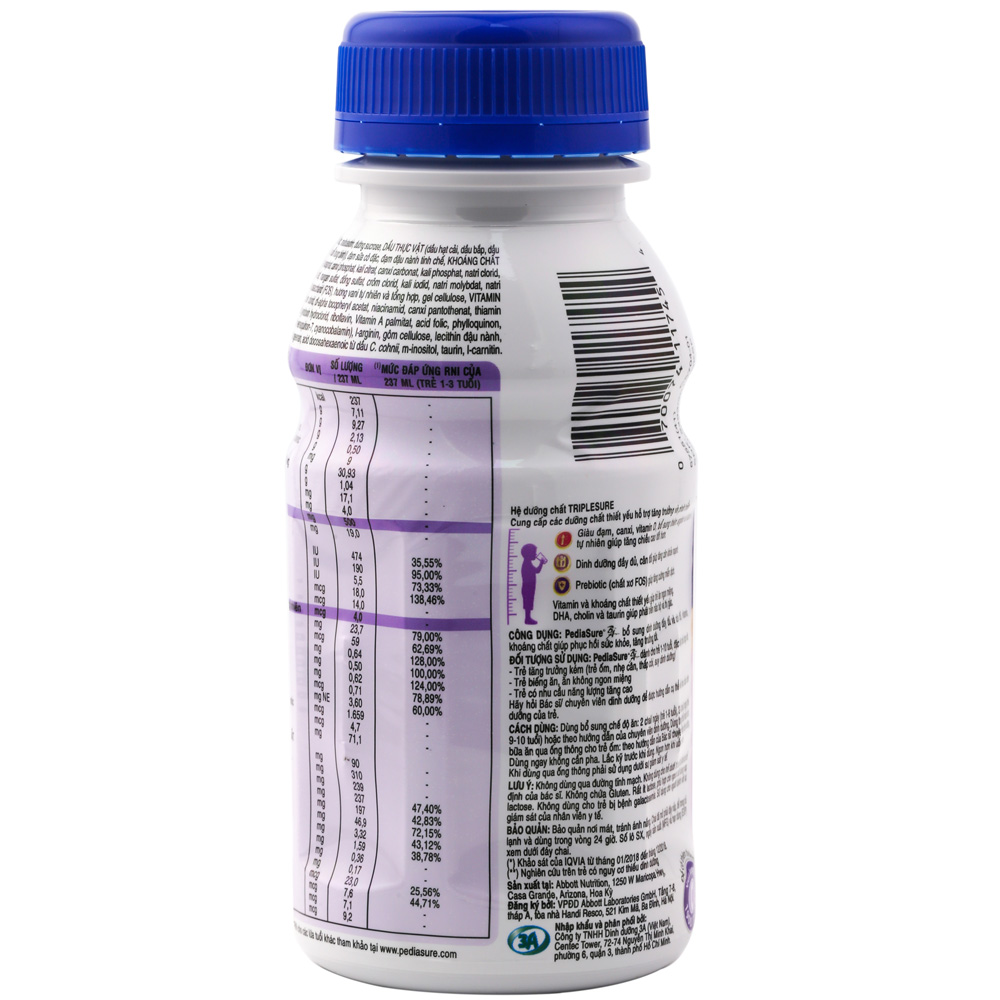 [Date 4.2025] Sữa Pediasure pha sẵn 237ml Vani - 1 Chai