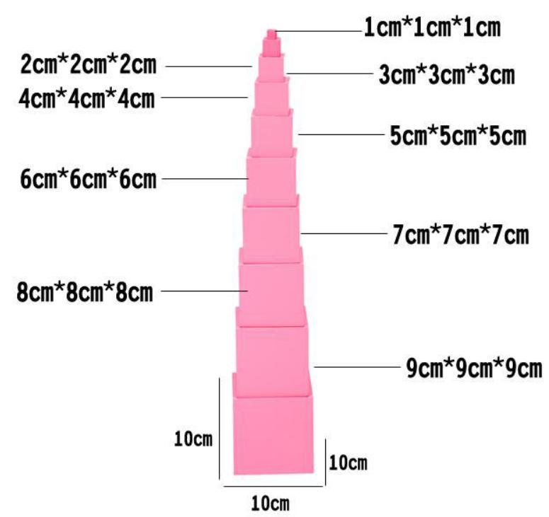 Tháp hồng Montessori - Pink tower