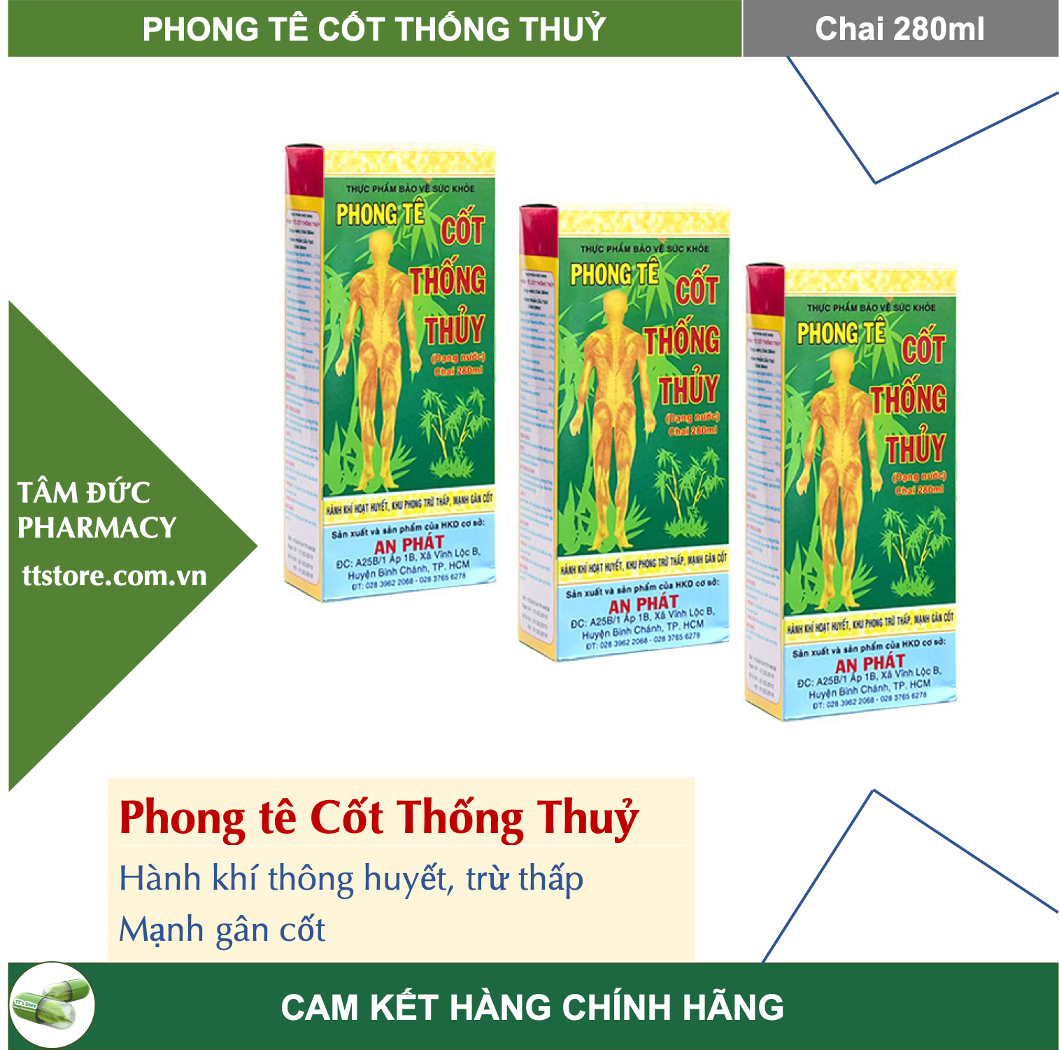 PHONG TÊ CỐT THỐNG THUỶ - CHAI 280ML