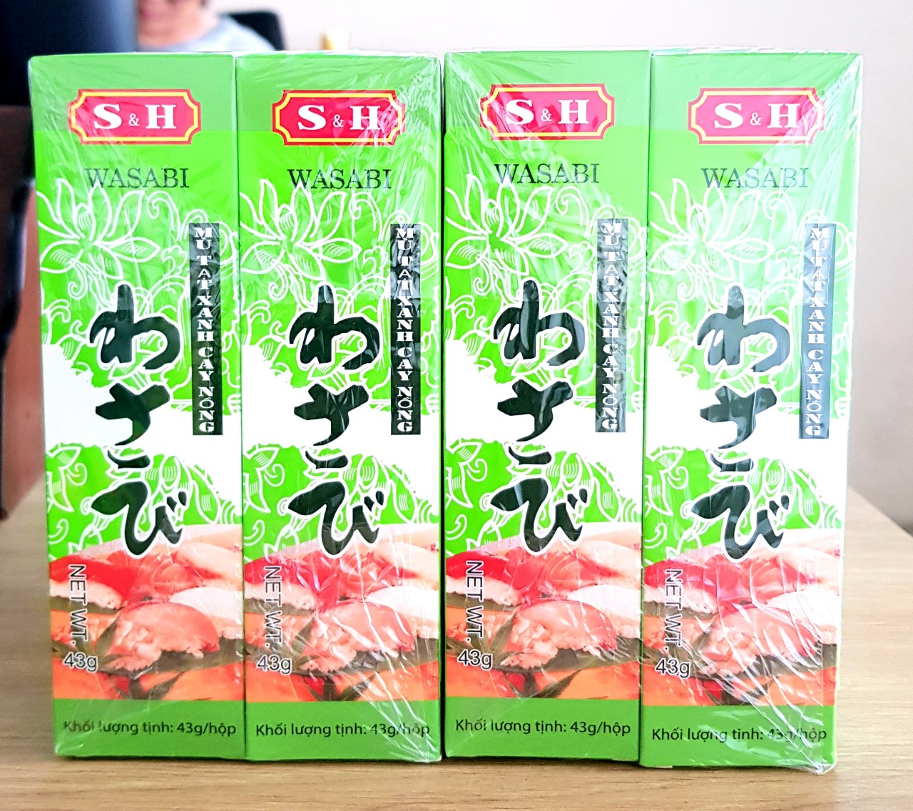 Mù tạt Wasabi S&H nắp vuông 43gr