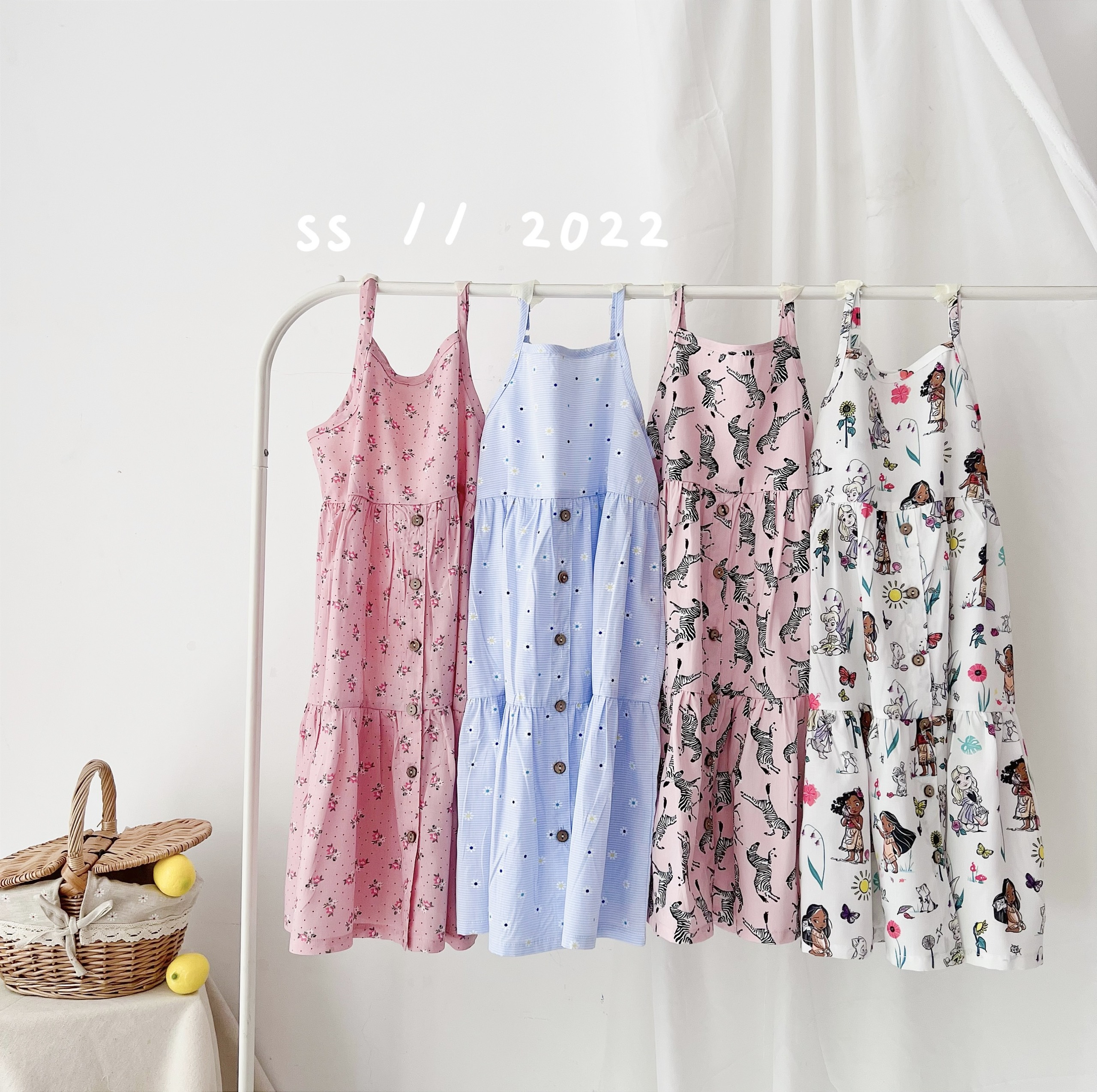 ĐẦM MAXI 2 DÂY MÙA HÈ DÀNH CHO BÉ GÁI