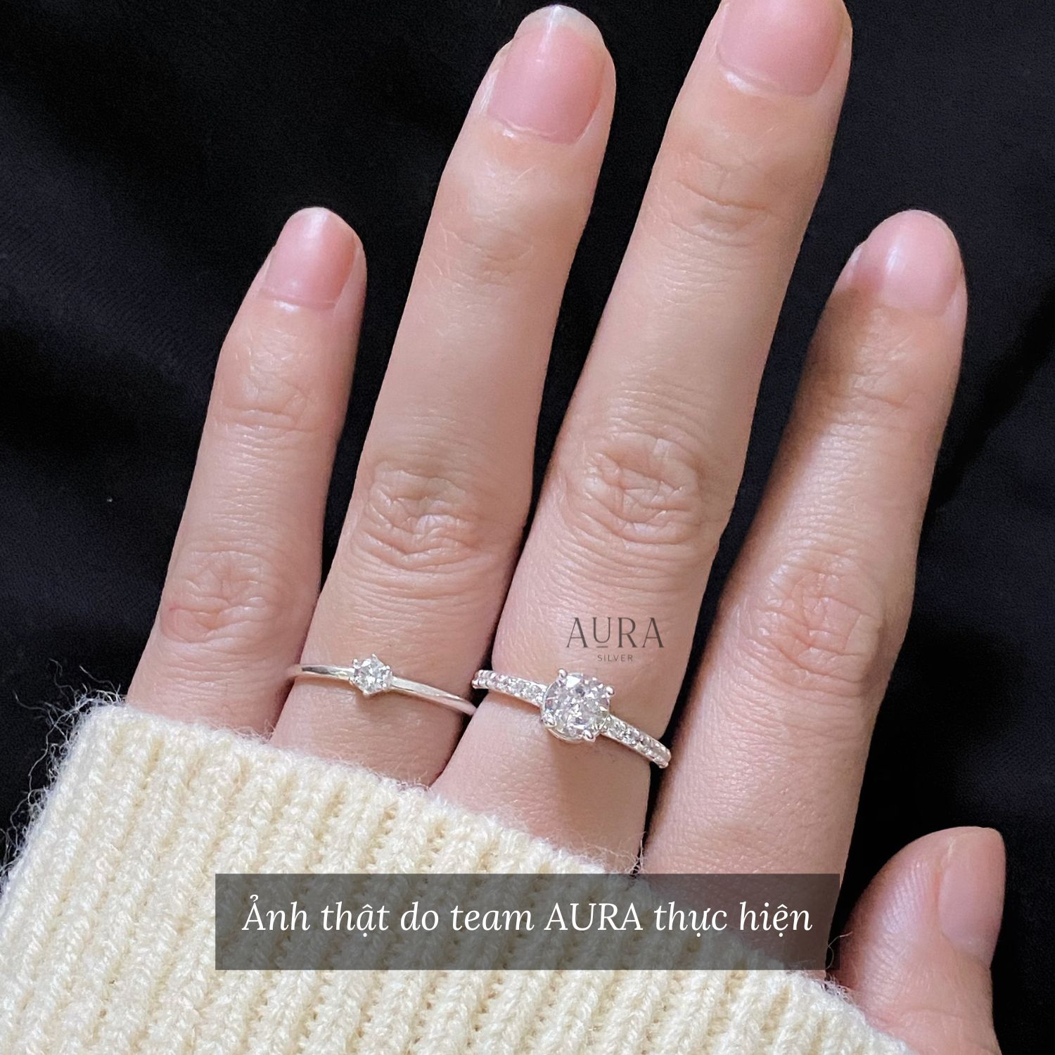Nhẫn bạc 925 nhẫn nữ Javius by Aura Silver-N04