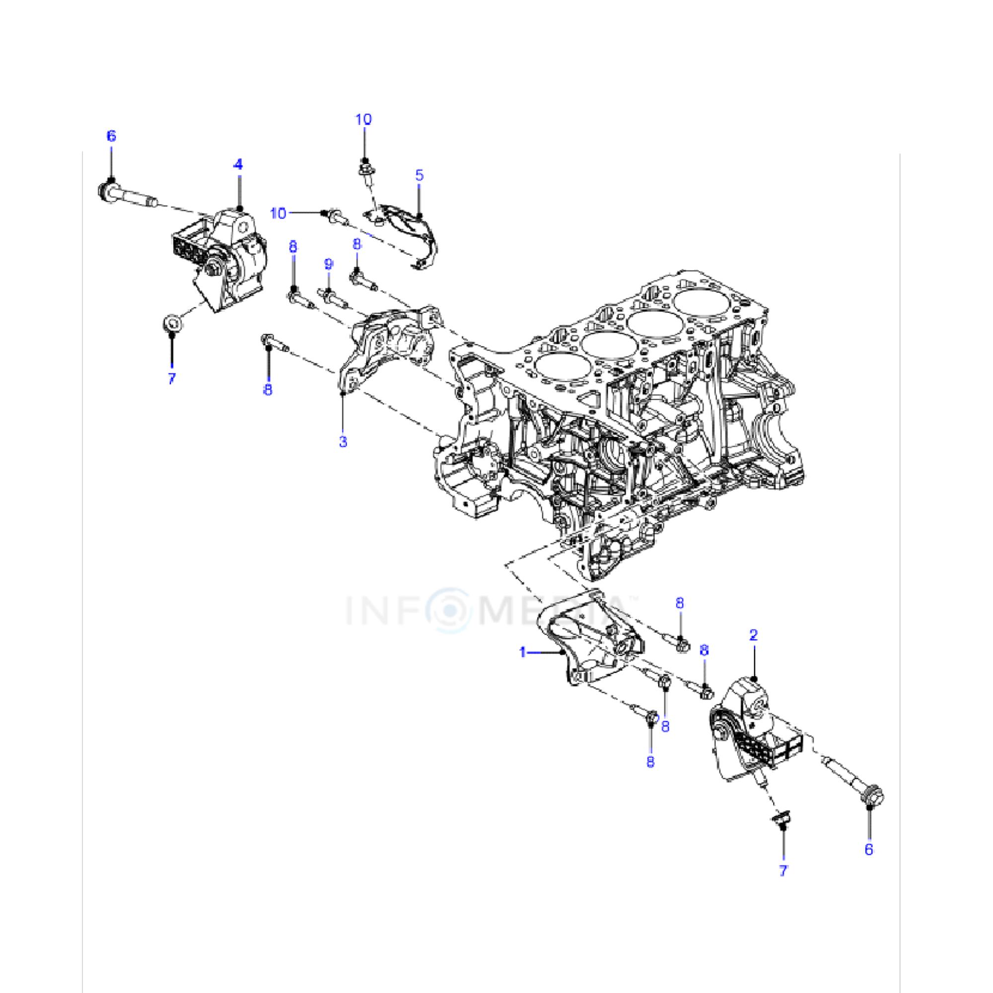 [HCM]Chân hộp số sau Ford Focus 2005-2015 1.8L&2.0L