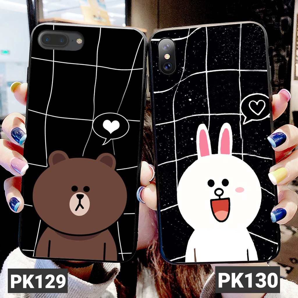 Ốp lưng iphone in hình thỏ cony - gấu brown chấtlượng iphone 6s6plus7plus8plusxxsxrxsmax