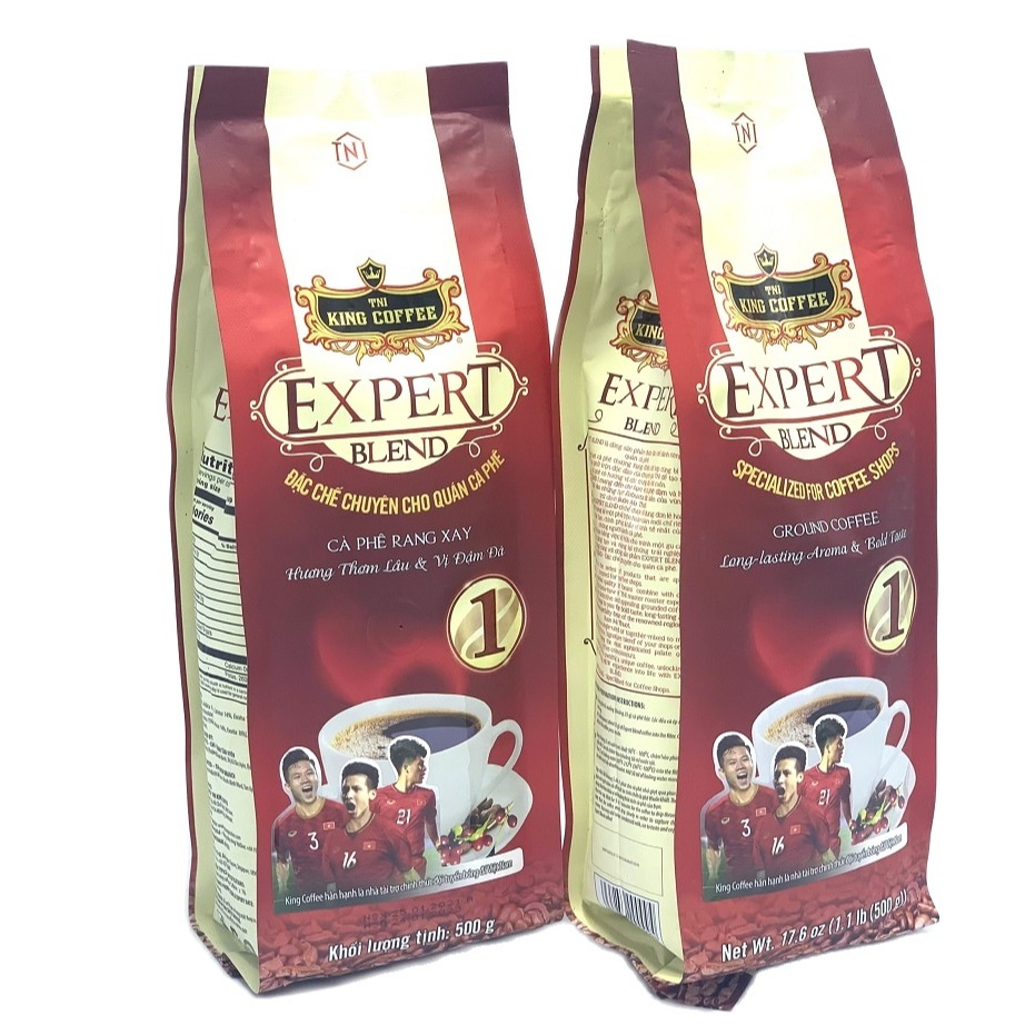 1kg - Cà phê King Coffee pha phin EXPERT BLEND 1( Combo 2 Bịch 500gam)