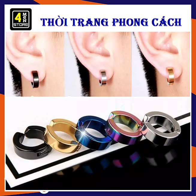 [HCM]⚡ Siêu Đỉnh ⚡ Khuyên Tai Thời Trang Hàn Quốc - Bông Tai Tròn Trơn Không Xỏ Lỗ - Mẫu Mới