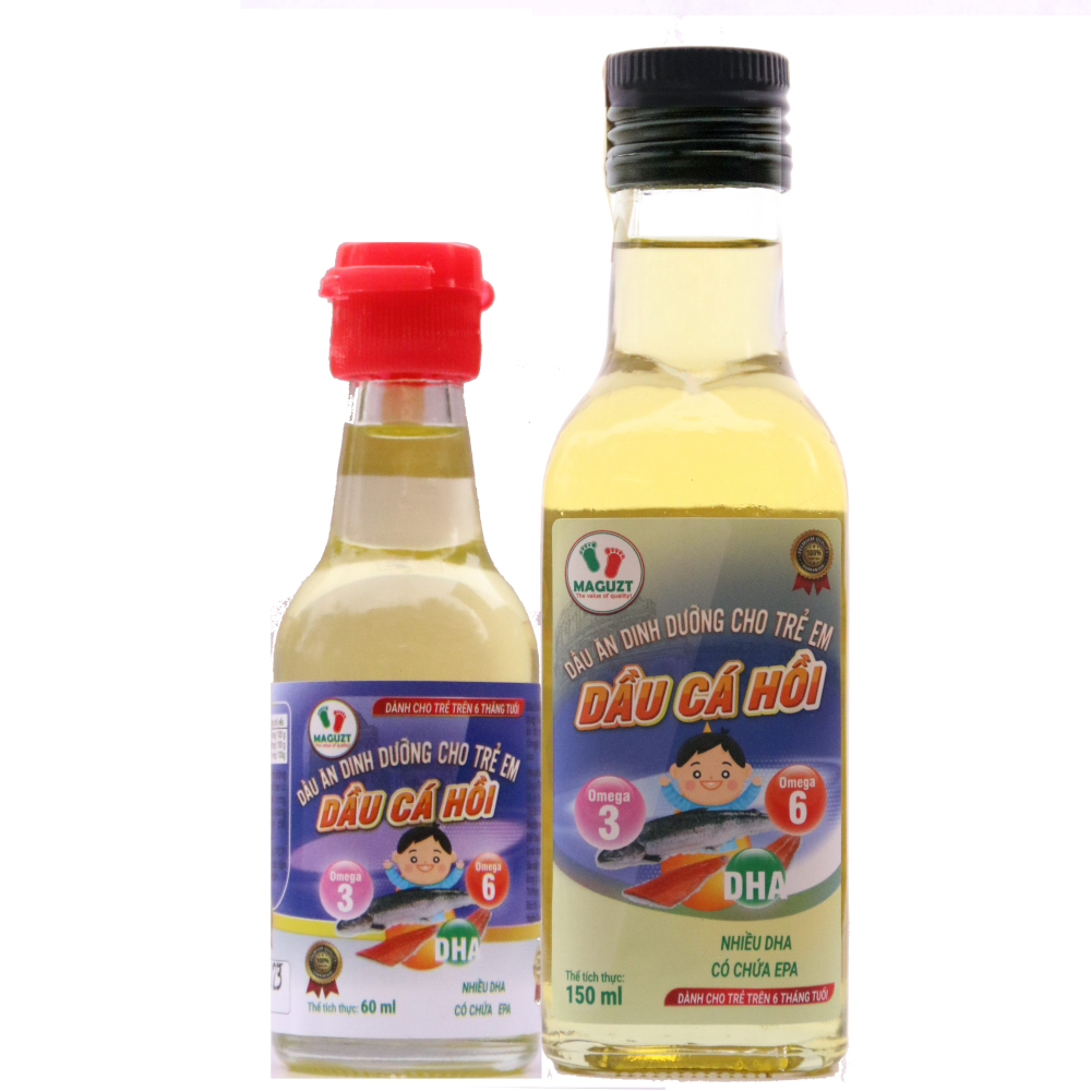 Dầu Cá Hồi Cho Bé Ăn Dặm Maguzt Nguyên Chất