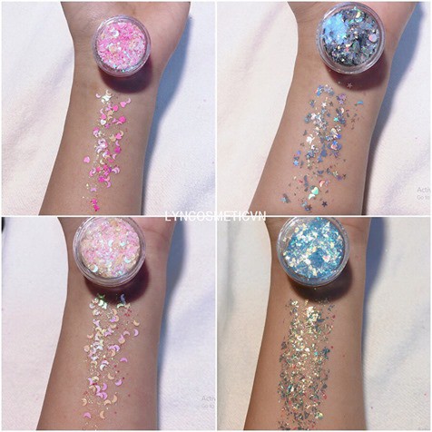 Nhũ mắt Glitter hạt to (c&oacute; sẵn gel)