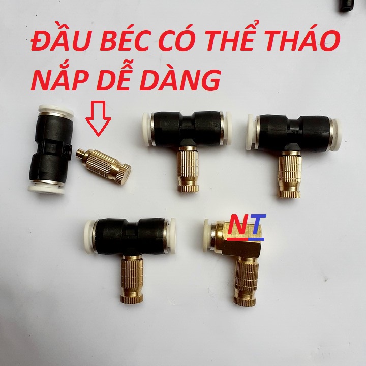 combo 5 béc phun sương làm mát bằng đồng số 2
