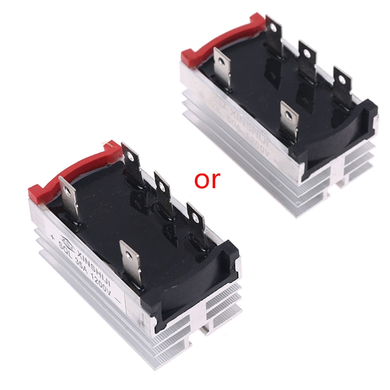 Vỏ Nhôm Kim Loại 35A 50A 1200V, Bộ Chỉnh Lưu Cầu Diode 3 Pha 50Amp SQL50A Mô-đun