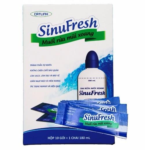 BÌNH RỬA MŨI SINUFRESH+10 GÓI MUỐI