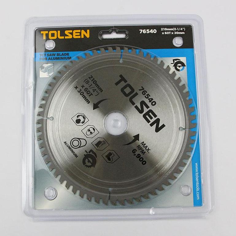 ĐĨA CẮT GỖ 210mm*60 Răng TOLSEN 76540