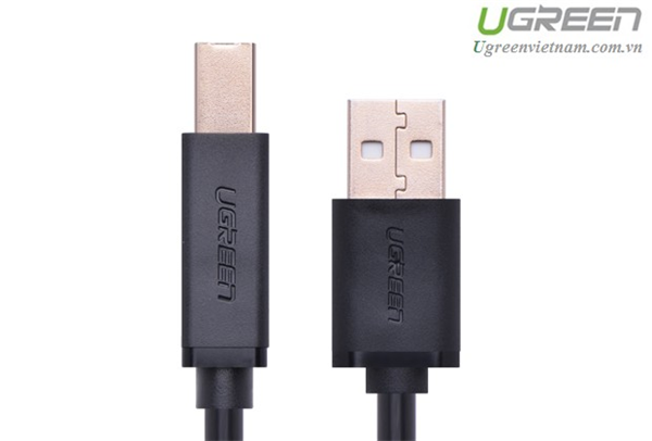 Cáp USB 2.0 máy in 3m Ugreen 10351 đầu cáp mạ vàng