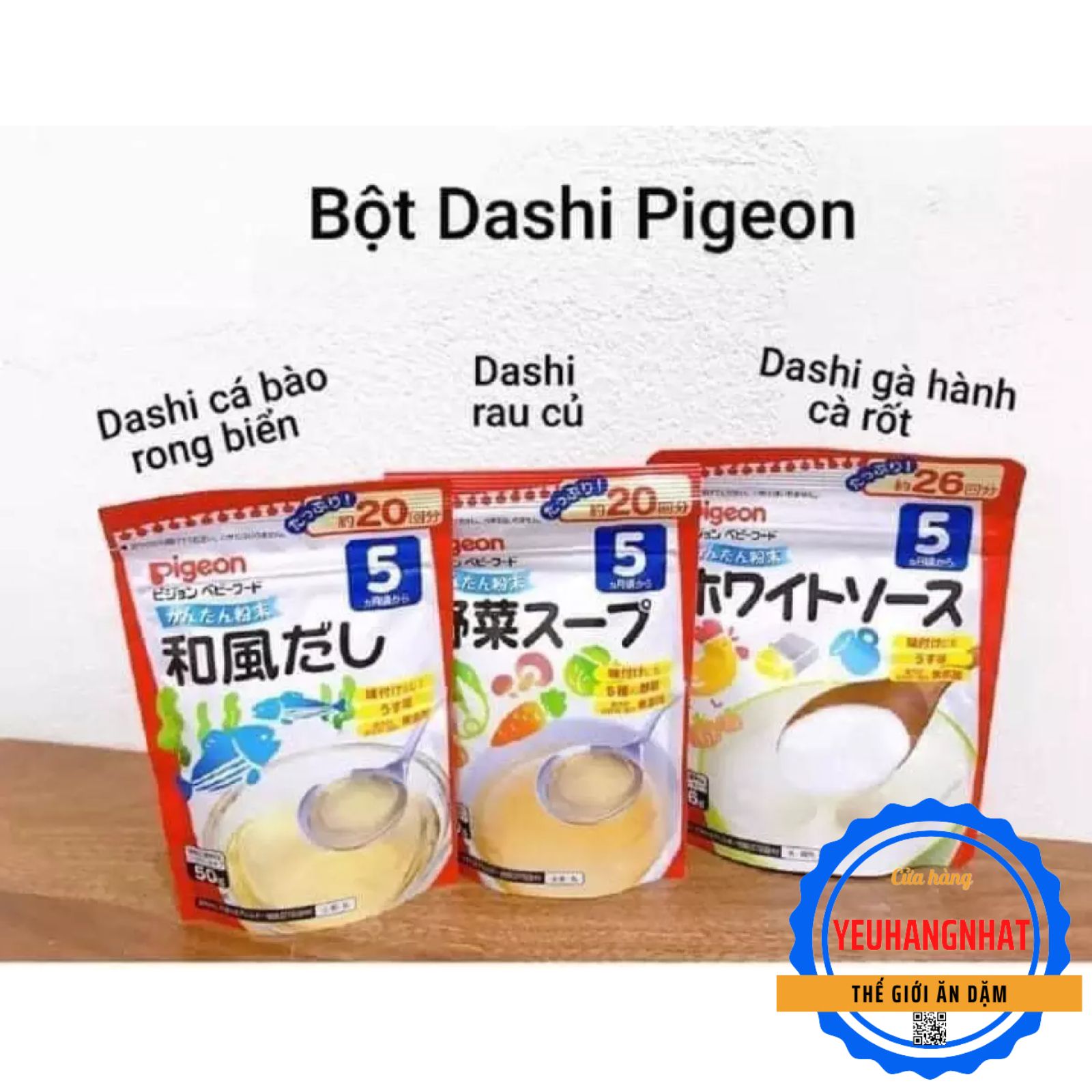 Bột Nêm Dashi Pigeon 50gram vị súp miso Nhật bản