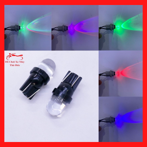 [freeship] Bóng đèn Led T10 7 màu cho demi xi nhan bóng số đồng hồ xe máy