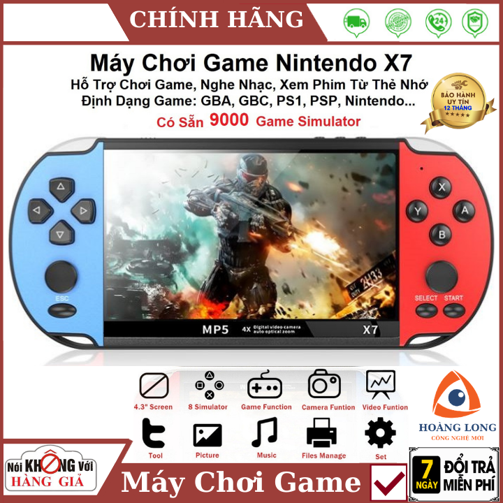 , Máy chơi game cầm tay X7 màn hình 4.3 inch 8gb - 9000 game , chơi game , xem phim , nghe nhạc , máy chơi game 4 nút , máy chơi gamer điện tử , máy chơi game mini , máy chơi game psp . máy chơi gamer