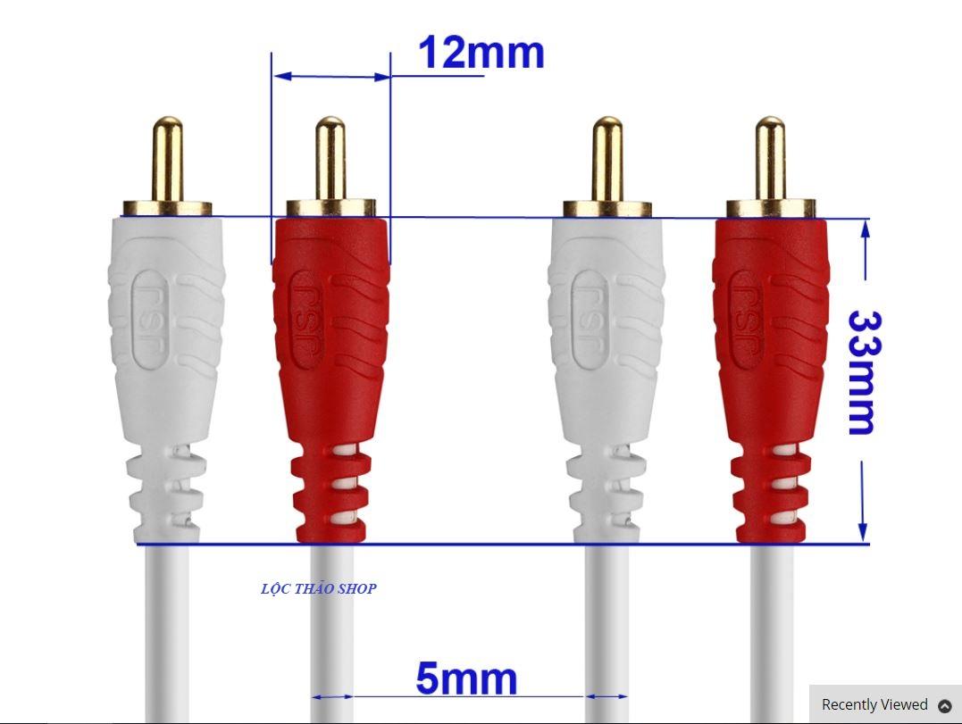 [HCM]Cáp loa AV 4 đầu bông sen dài 5M cao cấp JSJ (AV 4 ĐẦU)