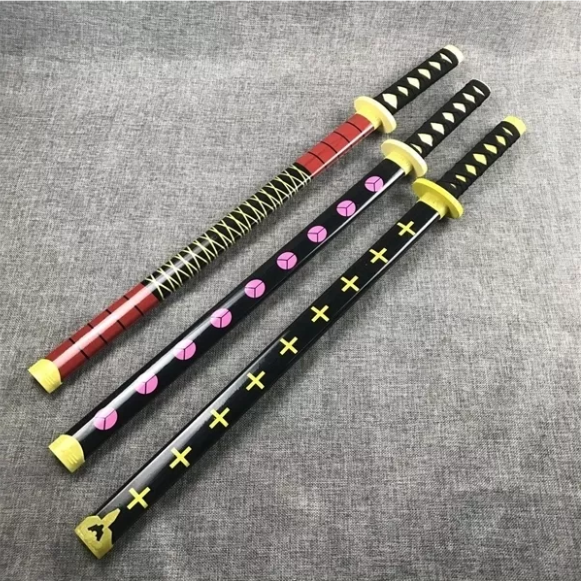 Mô Hình Kiếm Gỗ Zoro  kiếm nhật katana Dài 75cm ( lưỡi bằng gỗ )
