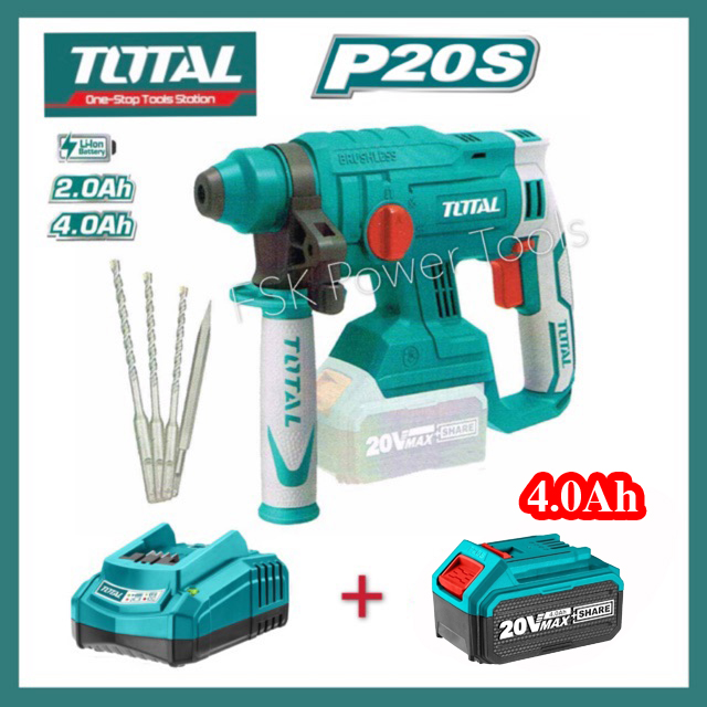 Máy khoan búa Pin 20v Total TRHLI2201 (mô tơ không chổi than)