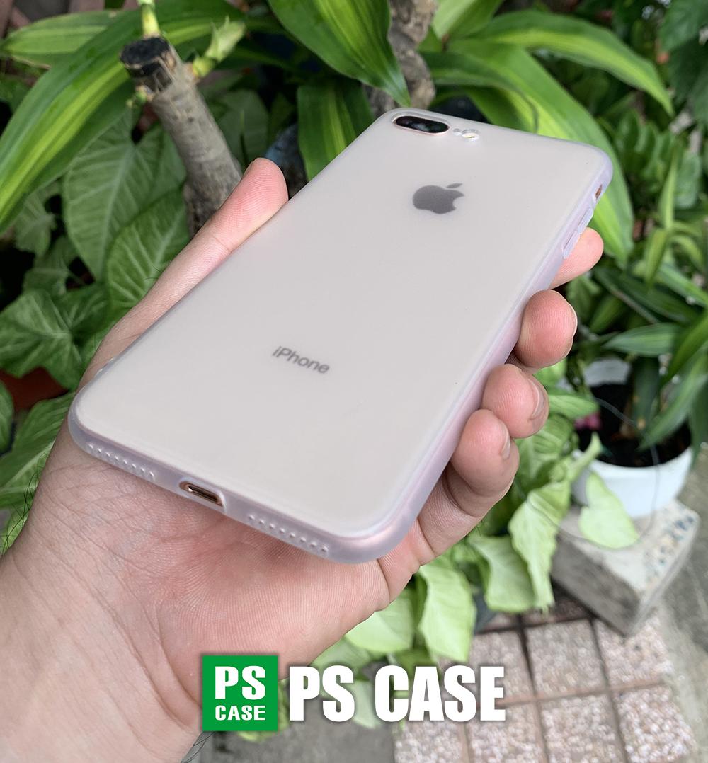 Ốp lưng viền dẻo trong sần nhám iPhone 7 PLUS - iPhone 8 Plus - PS CASE phân phối