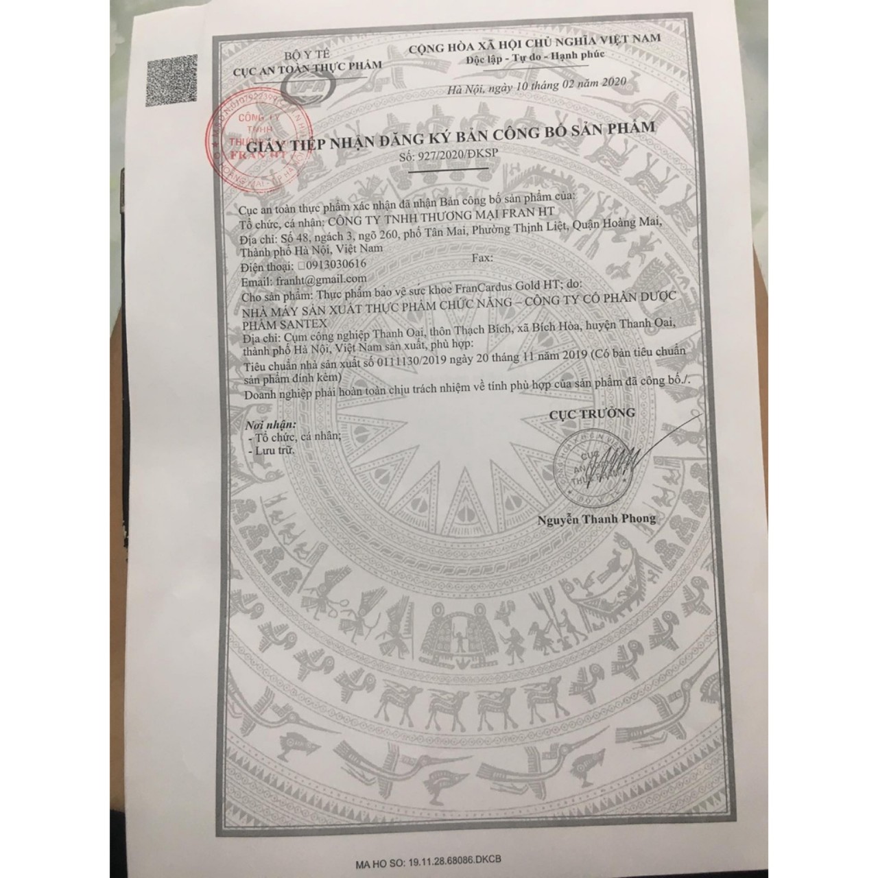 AN GIẤC ĐAN GOLD, hộp 30 viên