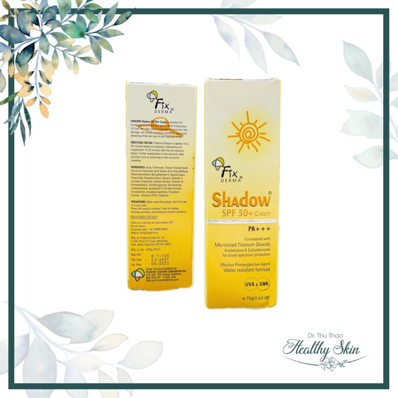 [75G]KEM CHỐNG NẮNG FIXDERMA SHADOW SPF 50+ CREAM