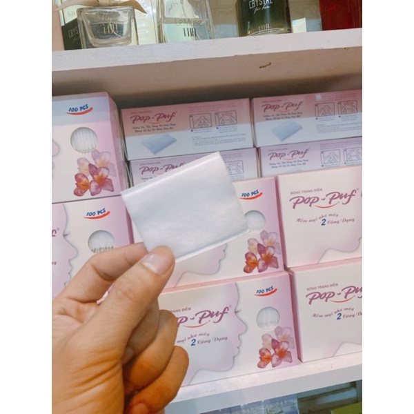 [FREESHIP MAX] Combo 10 hộp bông tẩy trang Pop Puf 100 miếng [Bigsuz]
