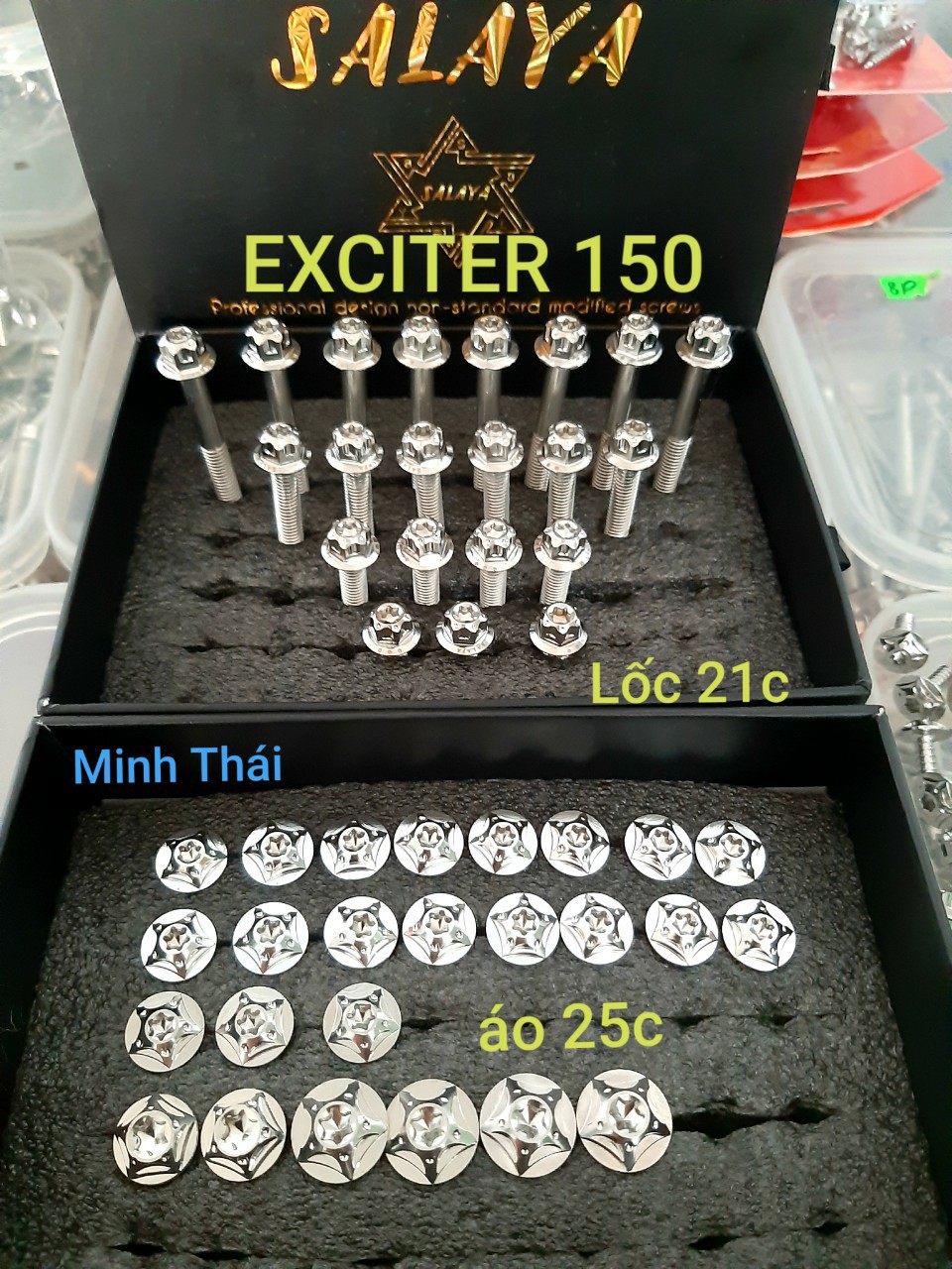 BỘ ỐC ÁO VÀ LỐC MÁY EX 150