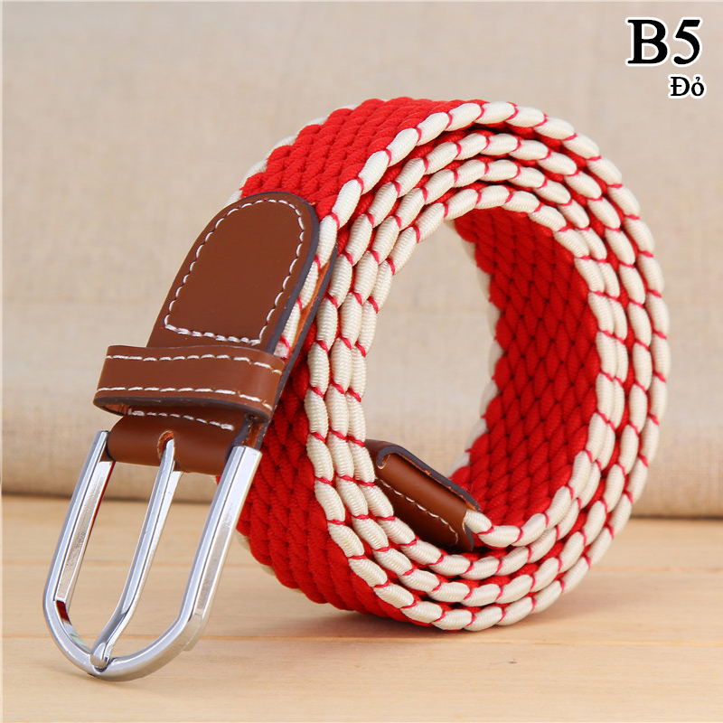 Thắt lưng vải dù co giãn B - 12 màu