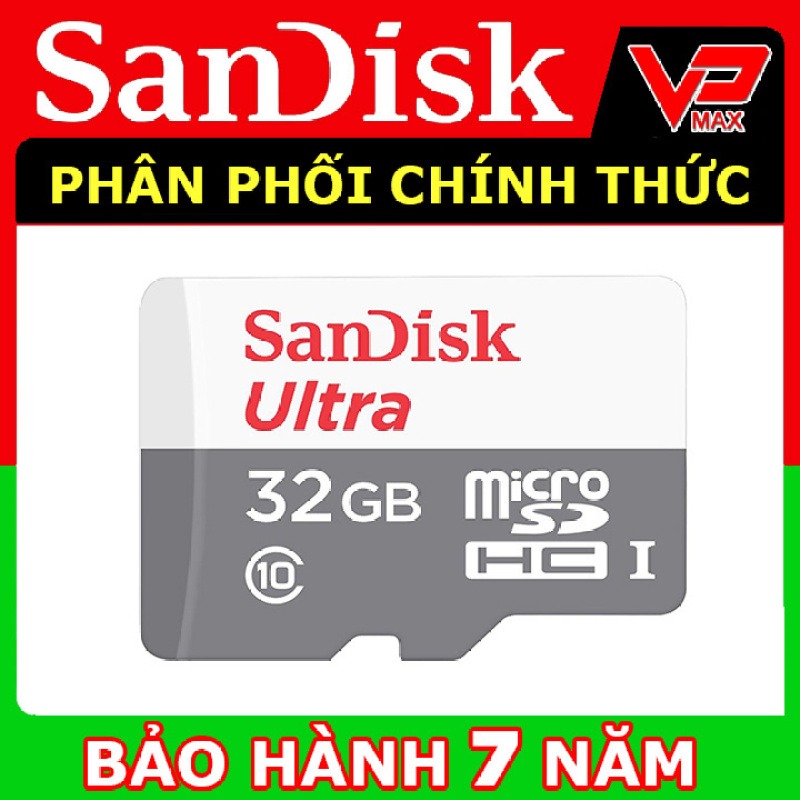 [FS] Thẻ nhớ Micro SDHC 32GB - 16GB SanDisk Ultra Class 10 - 80Mb/s dùng cho điện thoại, camera - vpmax