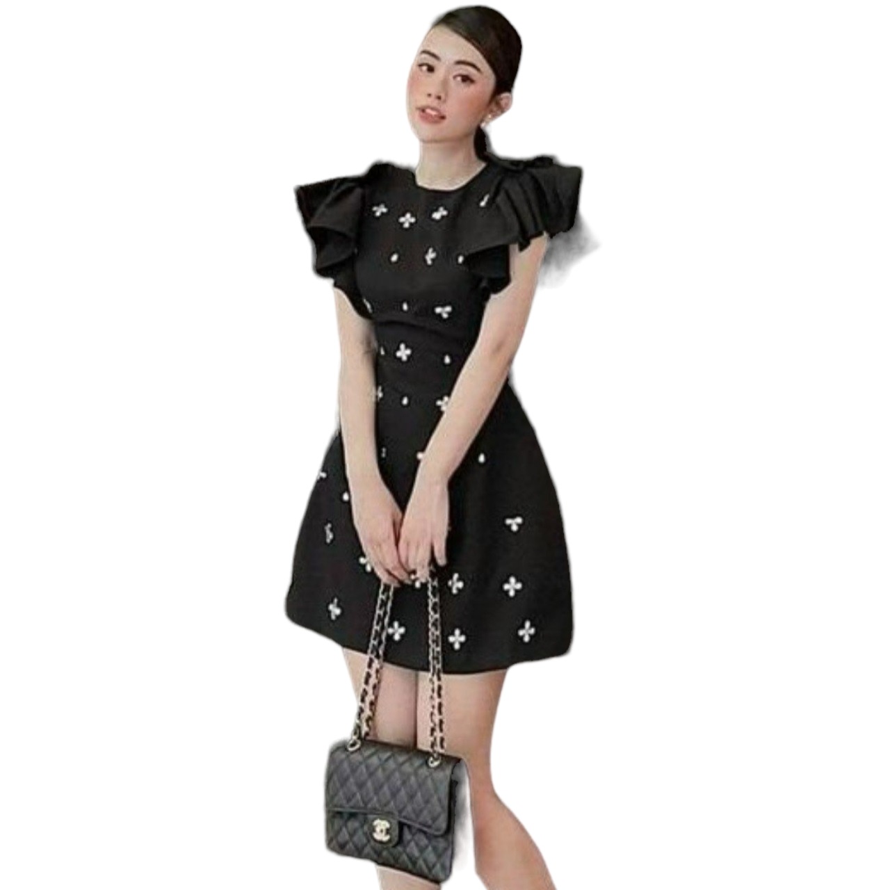 ĐẦM BIGSIZE ĐÍNH ĐÁ TAY CÁNH TIÊN RM13 (55-90kg)