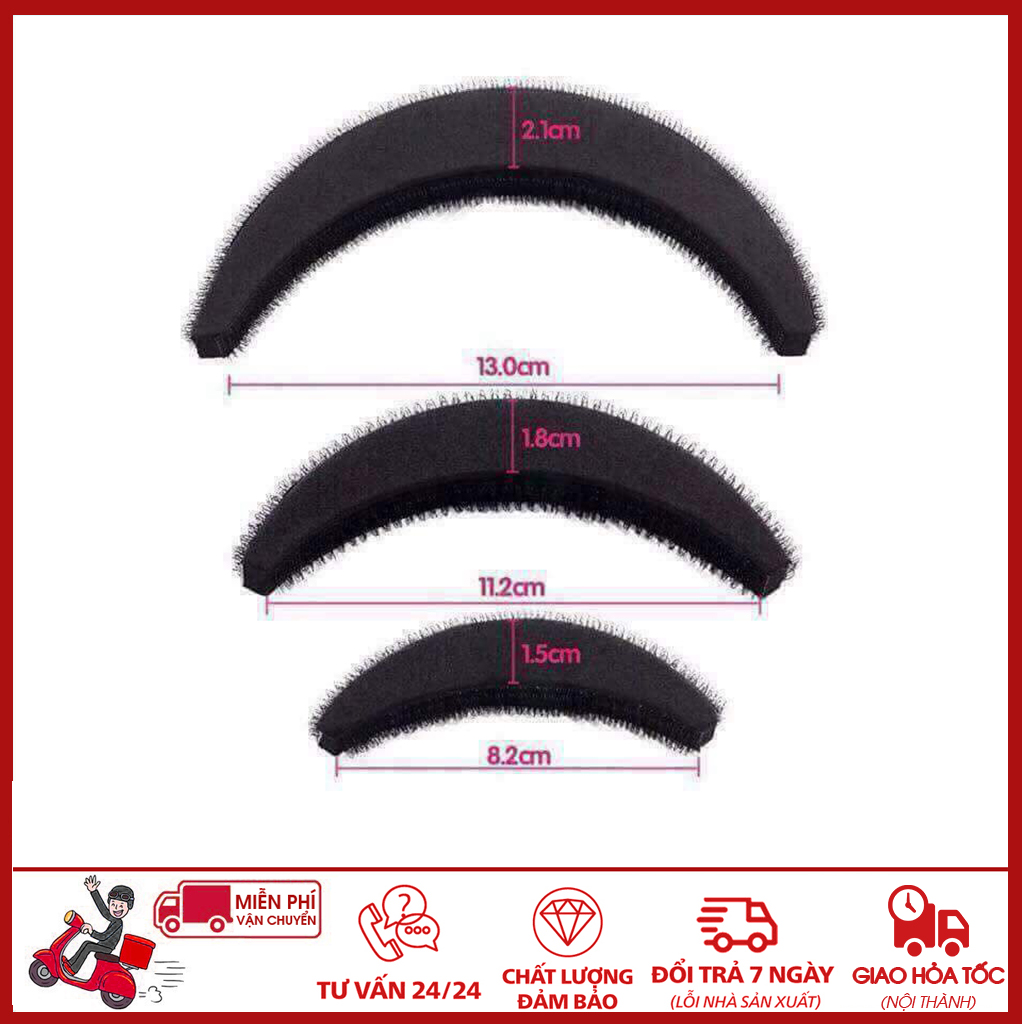 ⛔GIADUNGHOALONG⛔ Kẹp phồng mái (BỘ 3 CÁI)